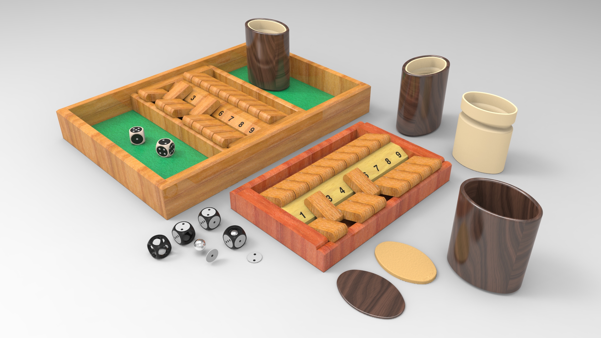 关箱游戏(带骰子和骰子杯)