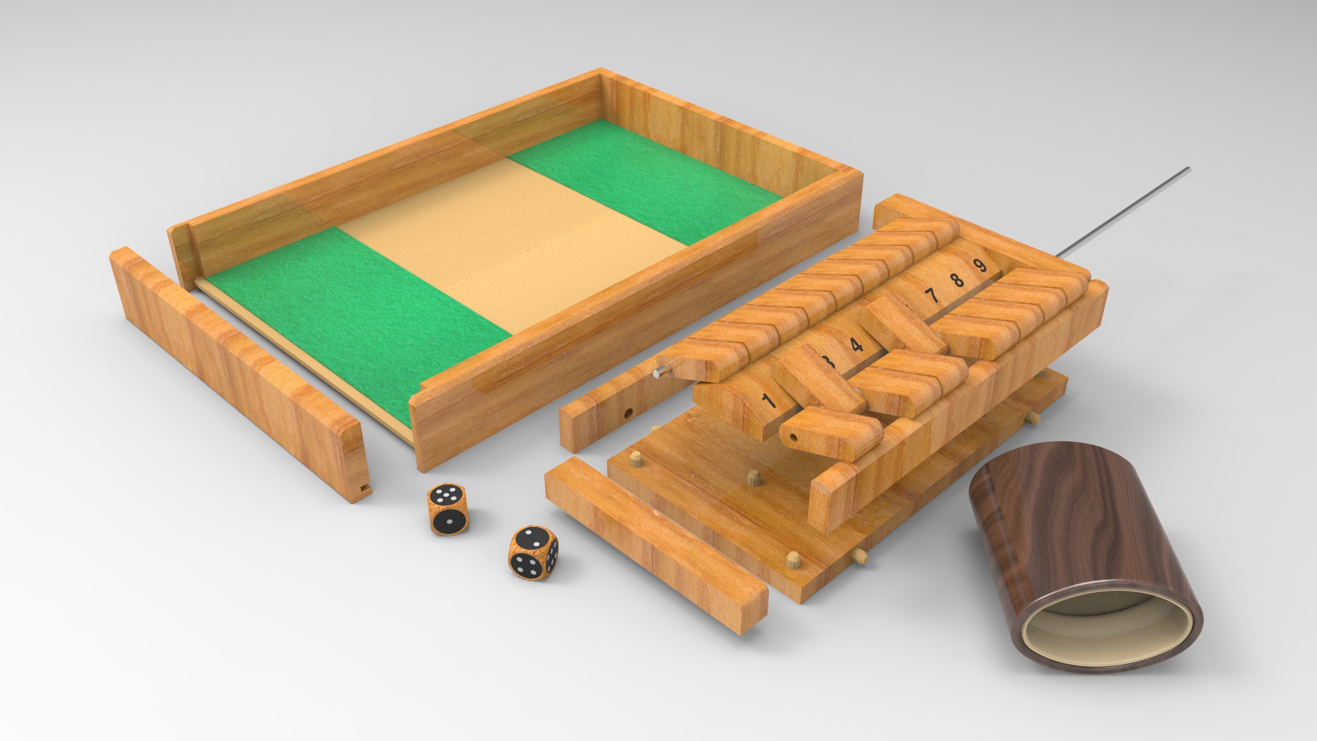 关箱游戏(带骰子和骰子杯)