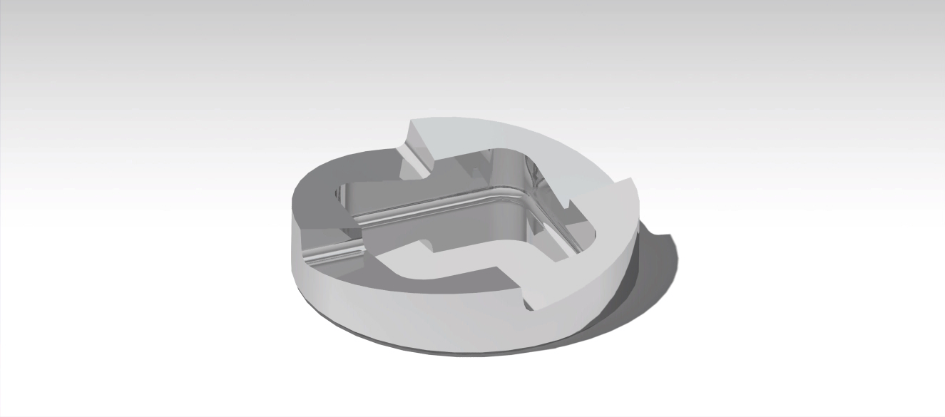 立体主义烟灰缸(直径100毫米)CNC铝制