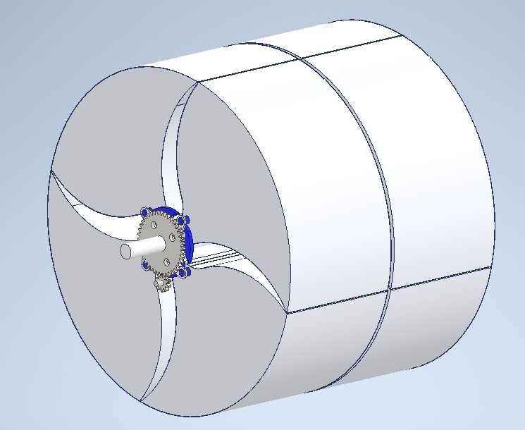 用于NASA regolith挑战的连动旋转铲斗