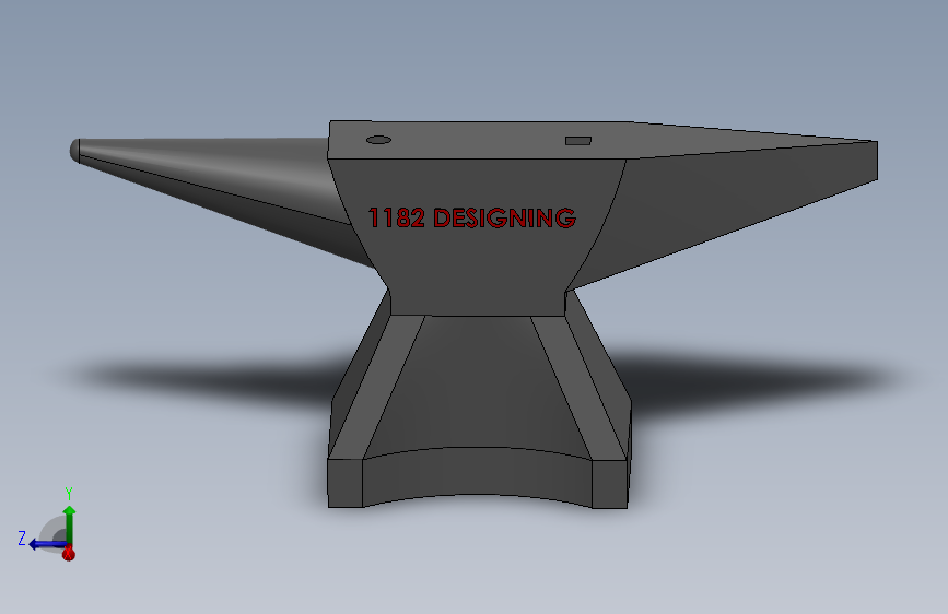在Solidworks中设计铁砧