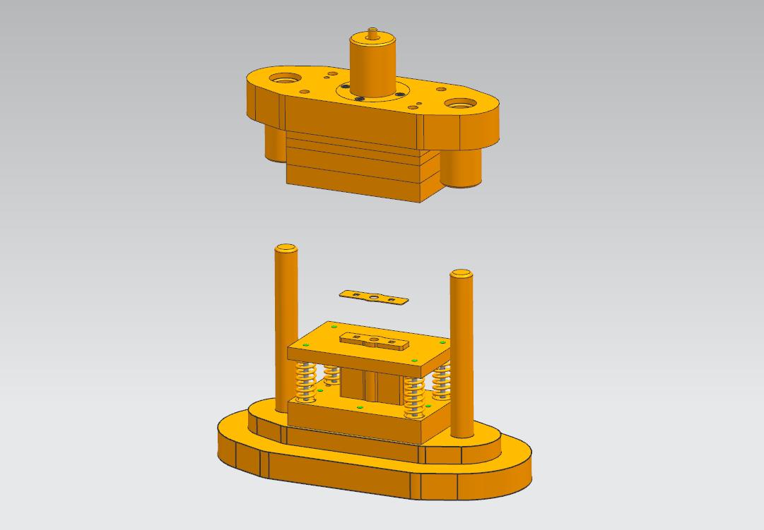 连接片冲孔落料复合模(CAD图+UG三维)