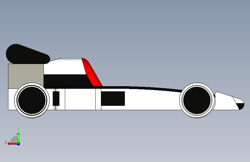 F1 赛车 背面视图