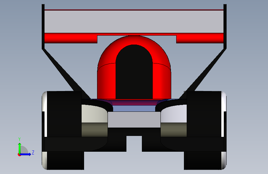 F1 赛车 左侧视图