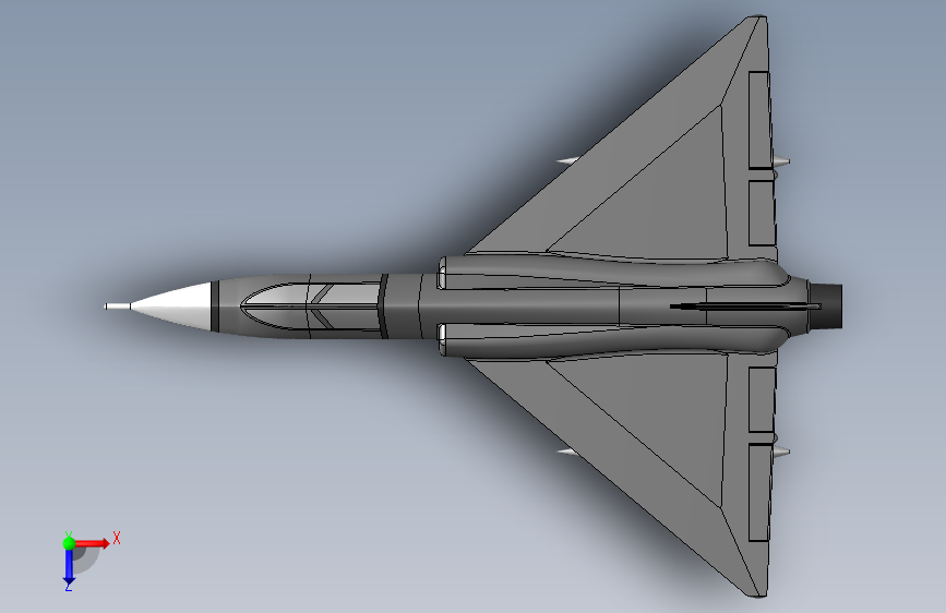 F 106 三角箭 俯视图