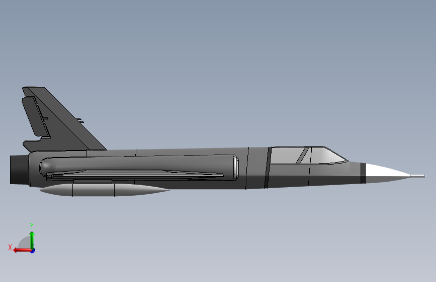 F 106 三角箭 背面视图
