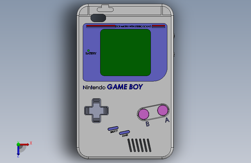 iPod 4G GameBoy Color 保护套 俯视图