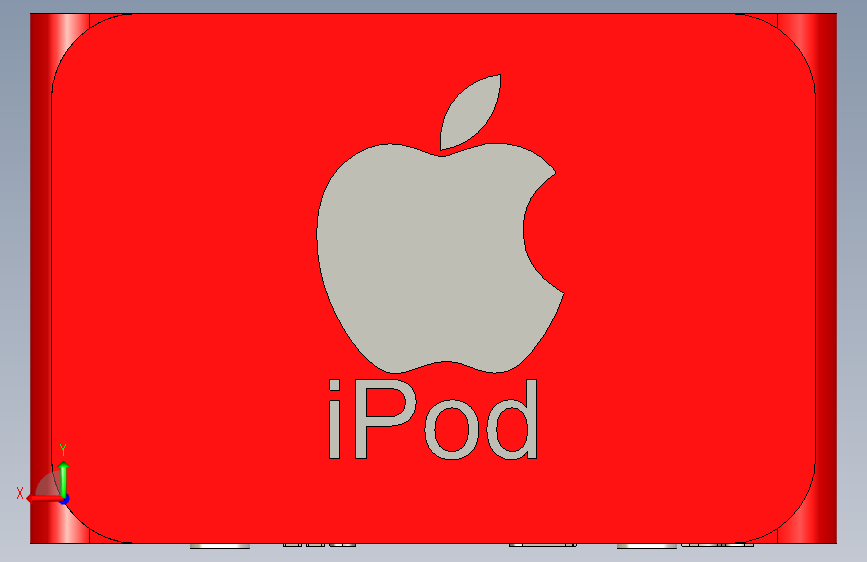 iPod 洗牌器 (1) 背面视图