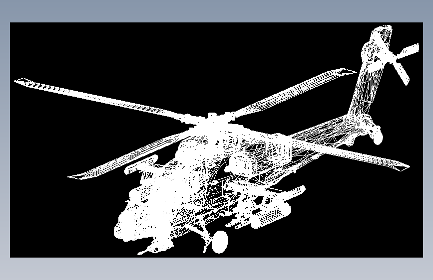 攻击直升机 AutoCAD 3D 设计