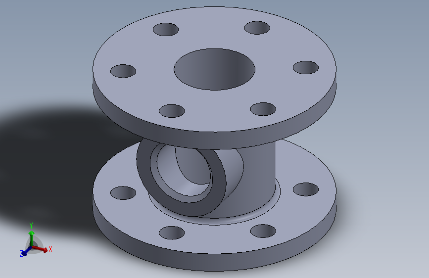 机械法兰联轴器在SolidWorks中