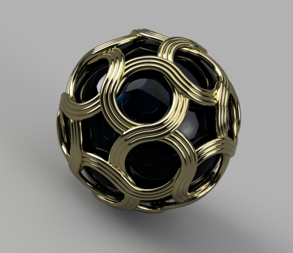 金色编织球