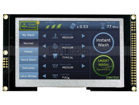 SPI 800x480 4.3'' TFT LCD 模块 显示 触摸屏 RA8875