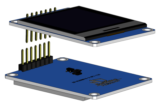 黄色 128x128 OLED 模块 SPI I2C Arduino, Raspberry Pi 1.5 英寸