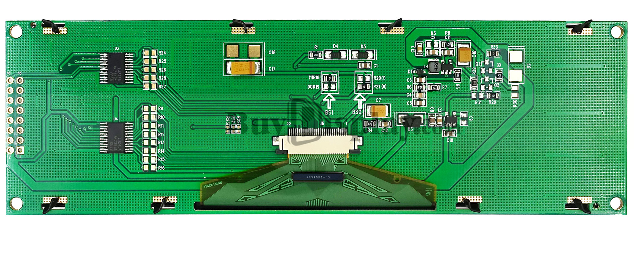 绿色 5.5 英寸 Arduino Raspberry Pi OLED 显示模块 256x64 SPI