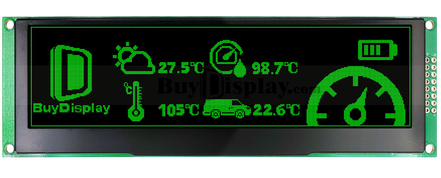 绿色 5.5 英寸 Arduino Raspberry Pi OLED 显示模块 256x64 SPI