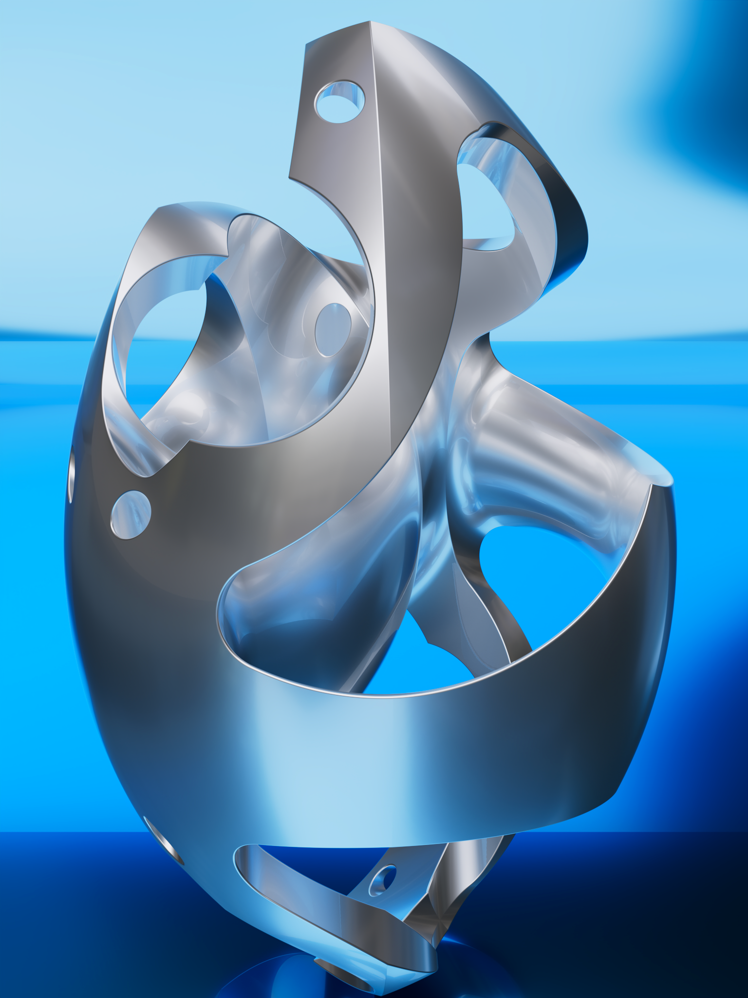 维斯卡·皮西斯派生的抽象3D形状艺术