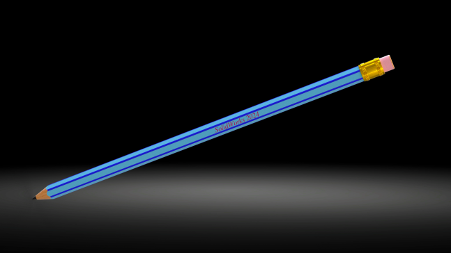 现实主义3D铅笔模型