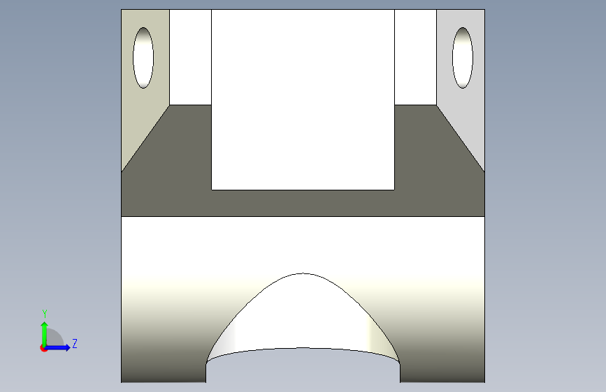 摇臂在Autodesk Inventor中 __ Autodesk Inventor教程 __ Inventor练习绘图 __ 3D Cad 左侧视图