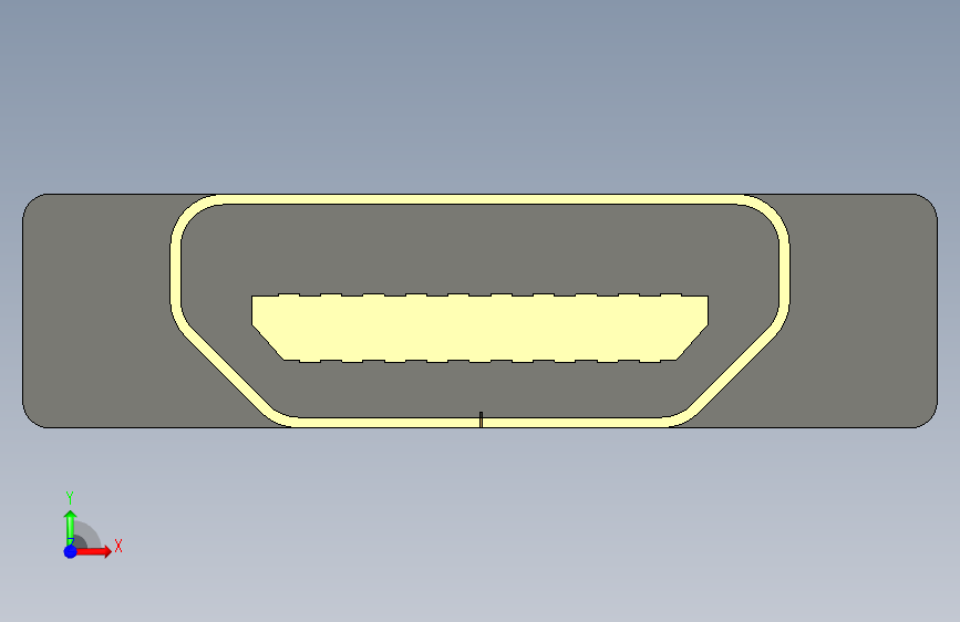 HDMI+D(微型HDMI)PCB+垂直 正面视图