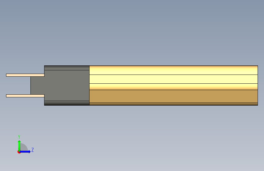 HDMI+D(微型HDMI)PCB+垂直 左侧视图