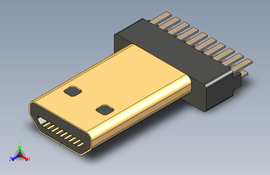 HDMI+D（微型HDMI）PCB+垂直