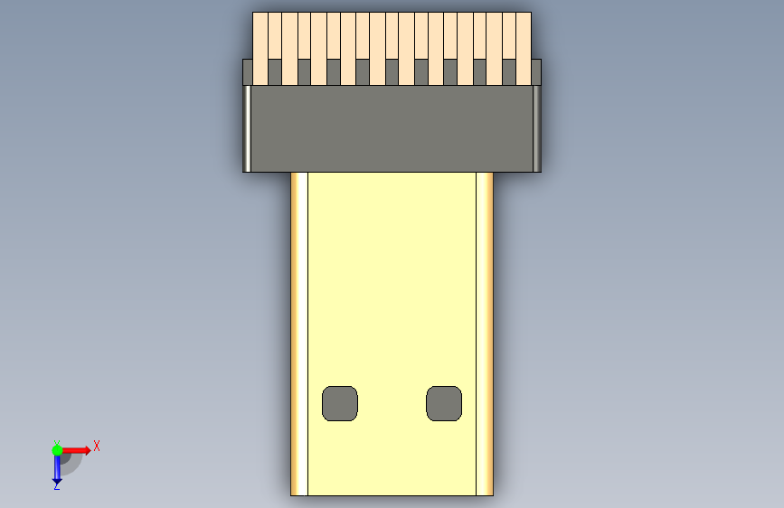 HDMI+D(微型HDMI)PCB+垂直 俯视图