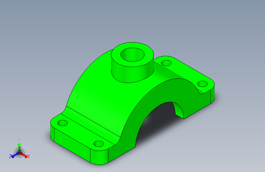 管道支架夹+-+4孔+SOLIDWORKS