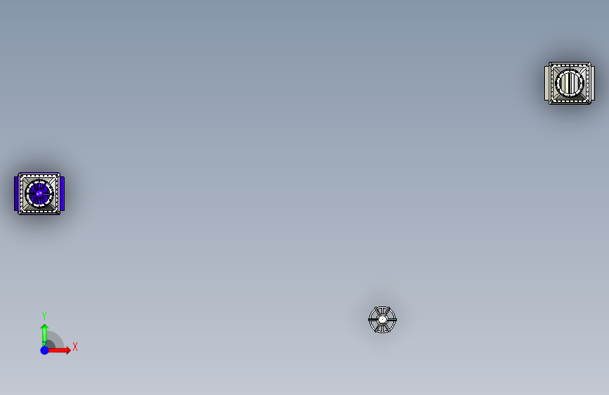 微型水力涡轮机使用+AutoCAD 正面视图