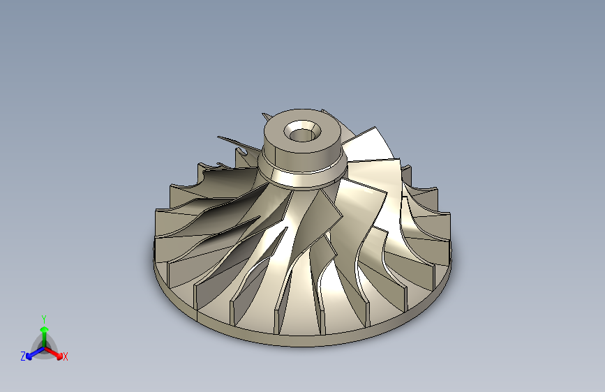涡轮轮叶片渲染