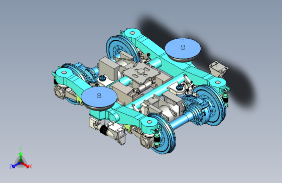 CRH2动车转向架系统三维模型solidworks建模3D图纸数模设计 70