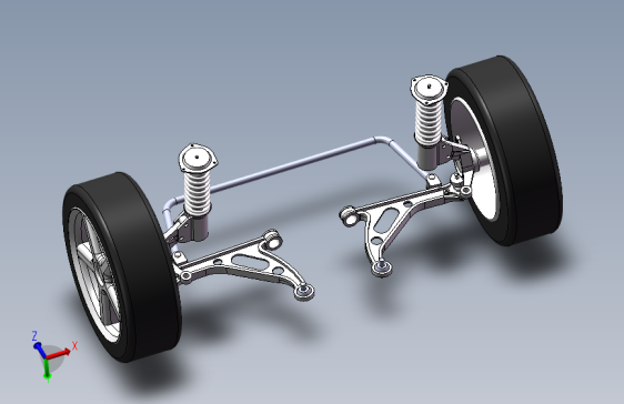 麦弗逊悬架模型三维SW+CAD