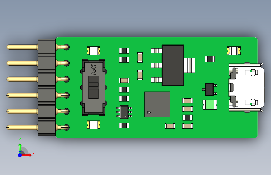 ESProg - 自动重置的ESP8266 & ESP32编程器 正面视图