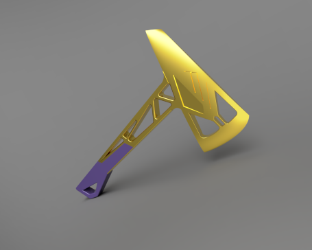 Valorant, Prime Axe - 在Solidworks中设计，在Fusion 360中渲染