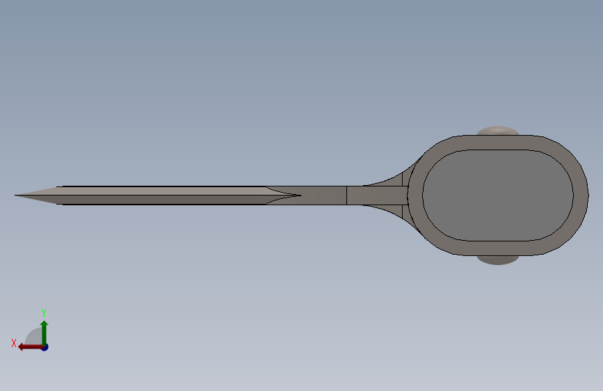 西欧 bardiche 背面视图