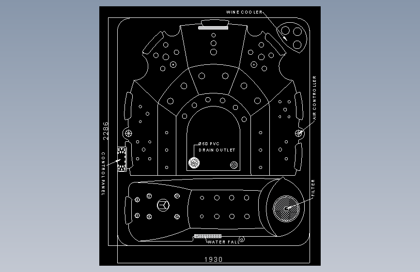 SPA 简约椭圆形浴缸