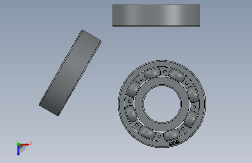 6306E 深沟球轴承 外径72mm 内径30mm