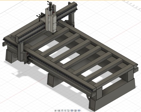 CNC 路由器 - 钢体结构 - 未完成设计