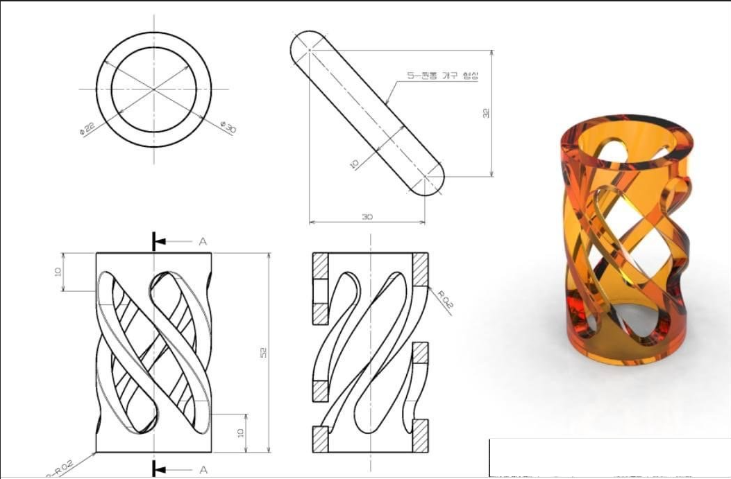 NX CAD 包装 4 轴