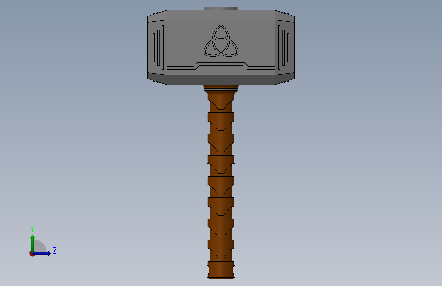 雷神之锤 (Mjolnir) 左侧视图