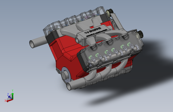 V6 Engine六缸发动机模型