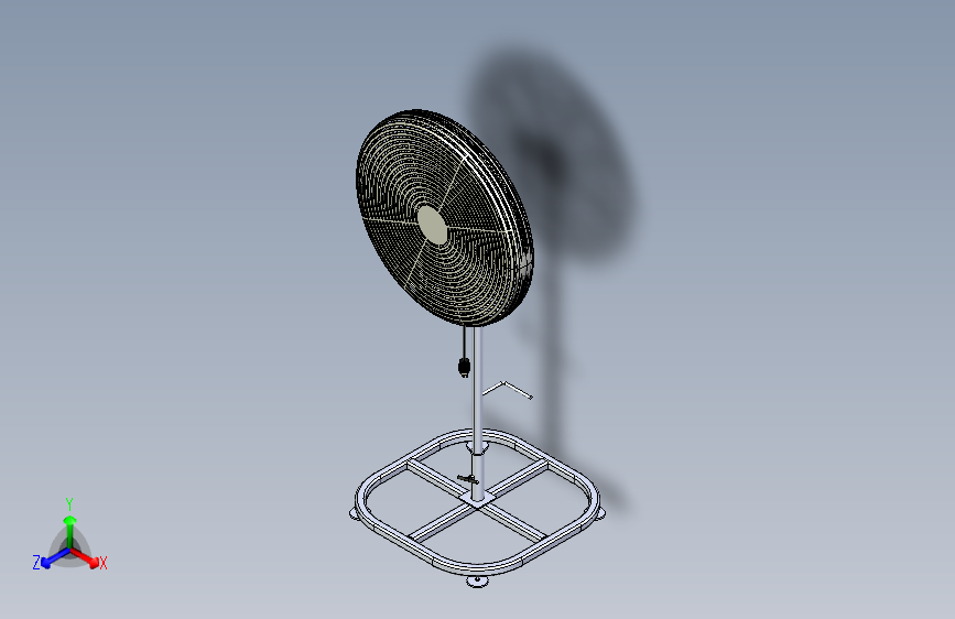 30''+防爆风扇+-+4''+底座安装架+-+8723+CFM+-+50''+电缆，带+240V+16A+EXP+插头=电风扇