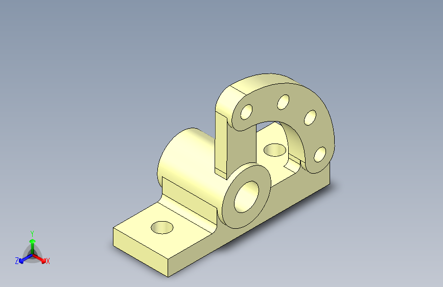 铰链轴承支架+BY+SOLIDWORKS