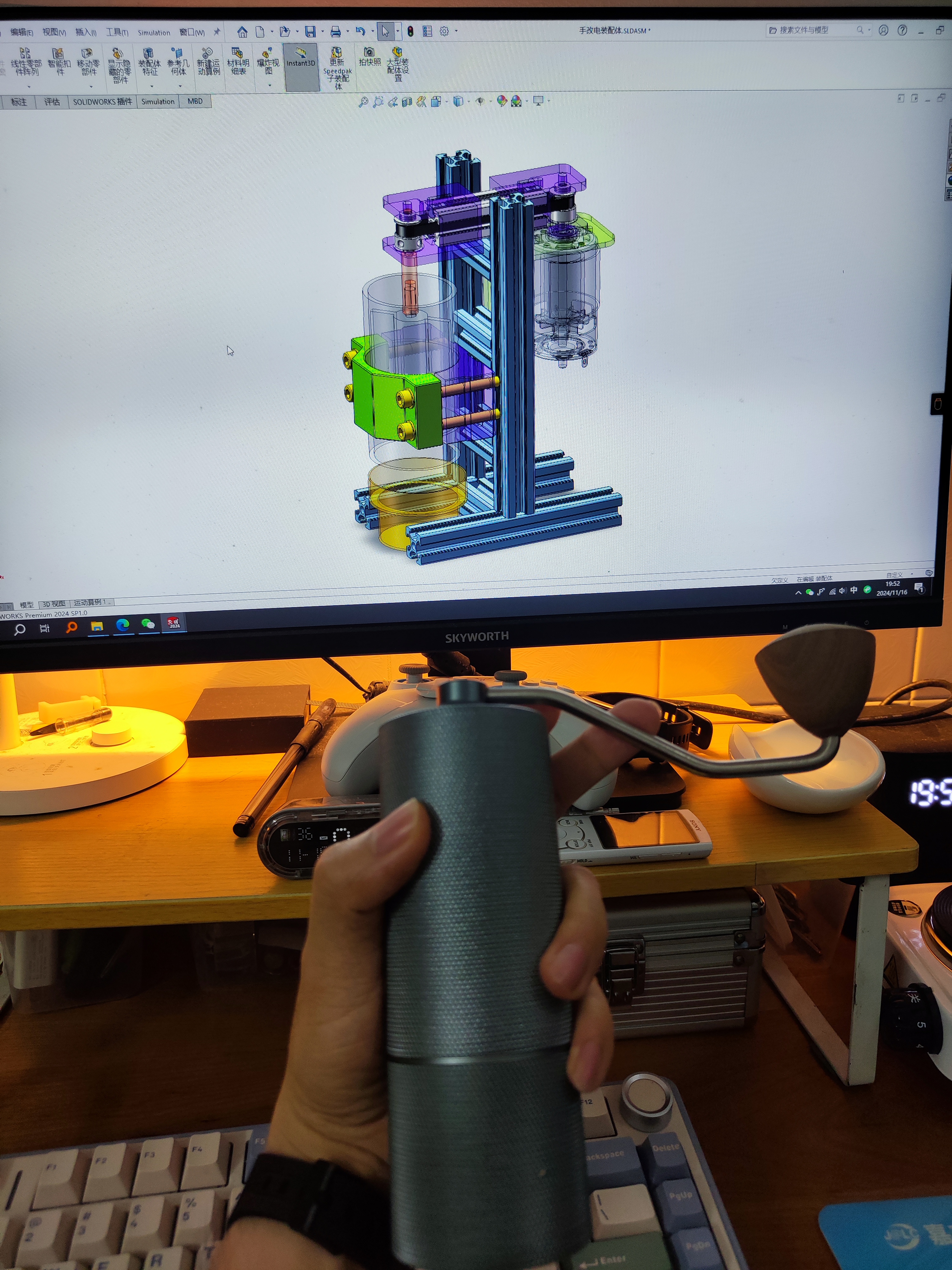 改造手摇咖啡机磨豆机