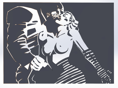 墙壁艺术工业激光情人节装饰面板