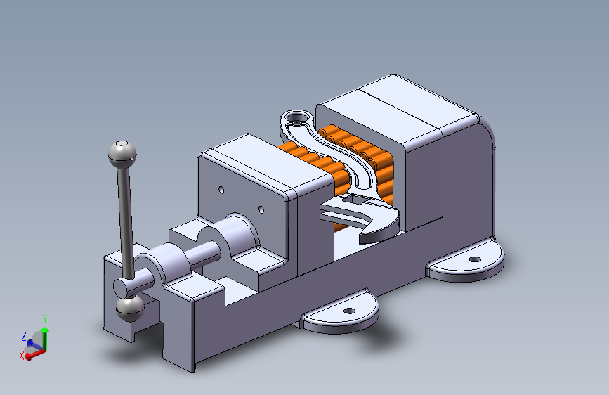 自适应软爪虎钳3D图纸 Solidworks设计