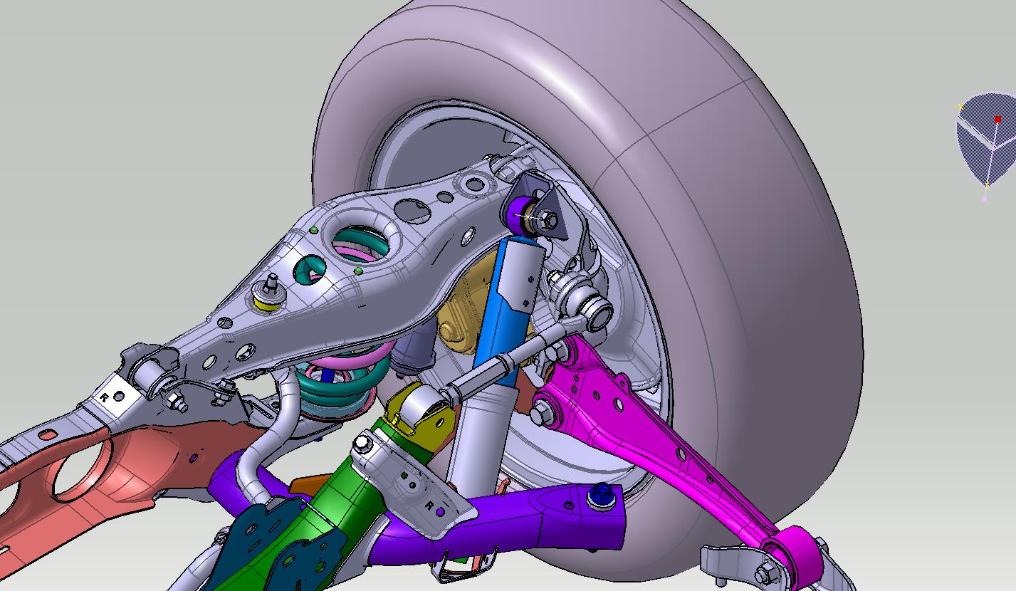 多连杆独立后悬架运动模拟