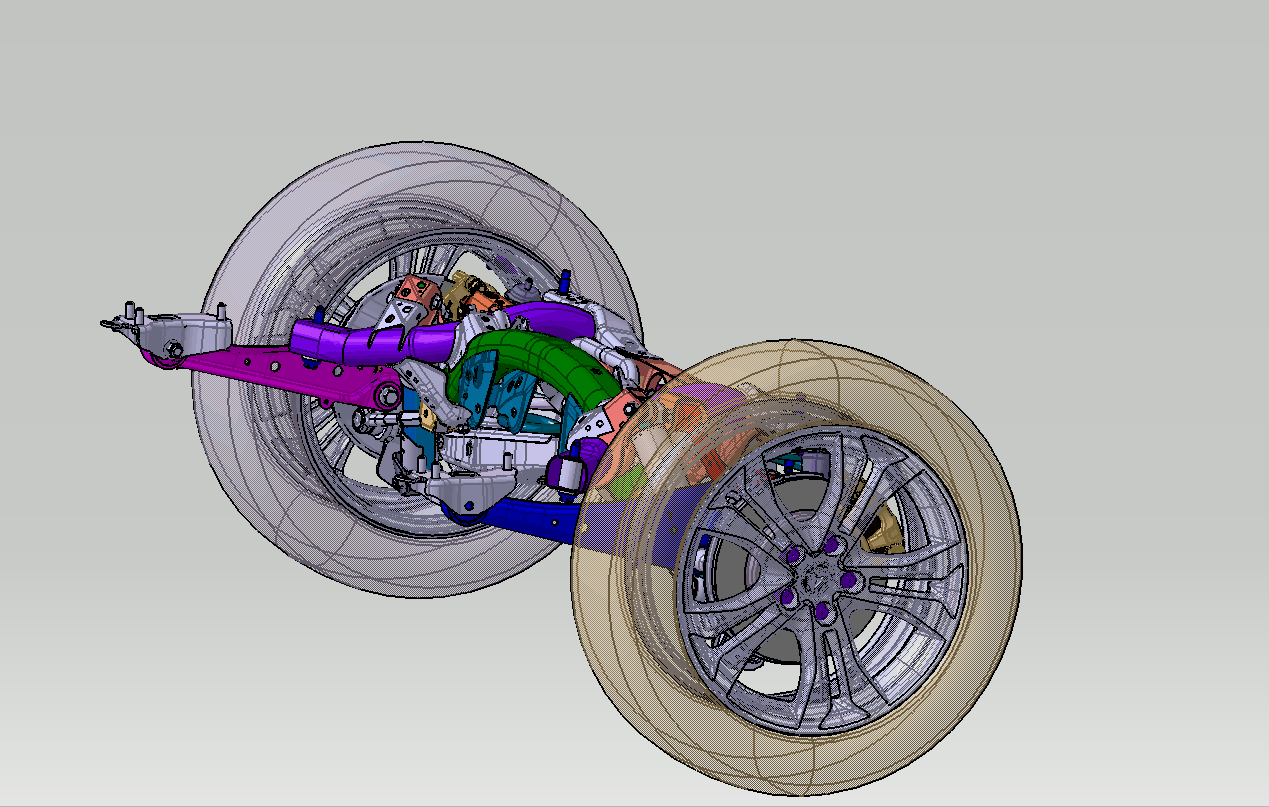 多连杆独立后悬架运动模拟