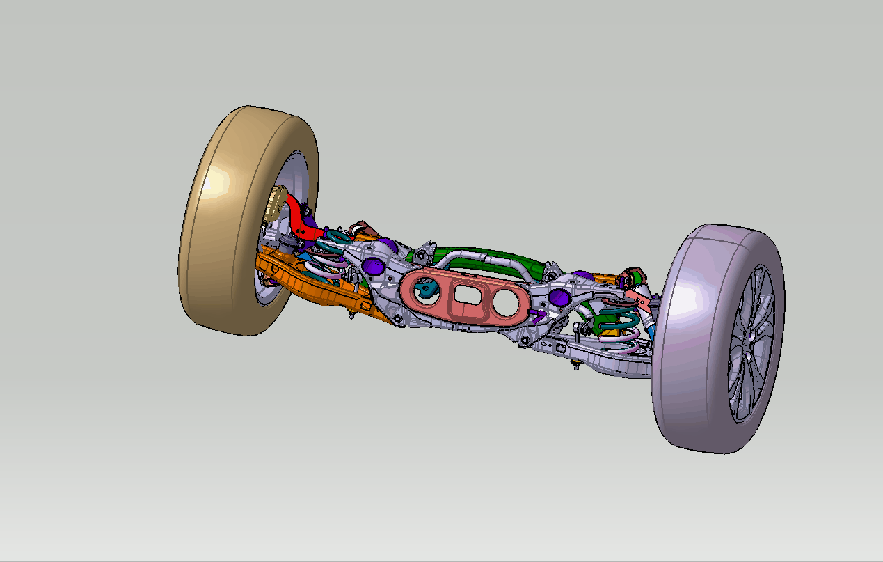 多连杆独立后悬架运动模拟