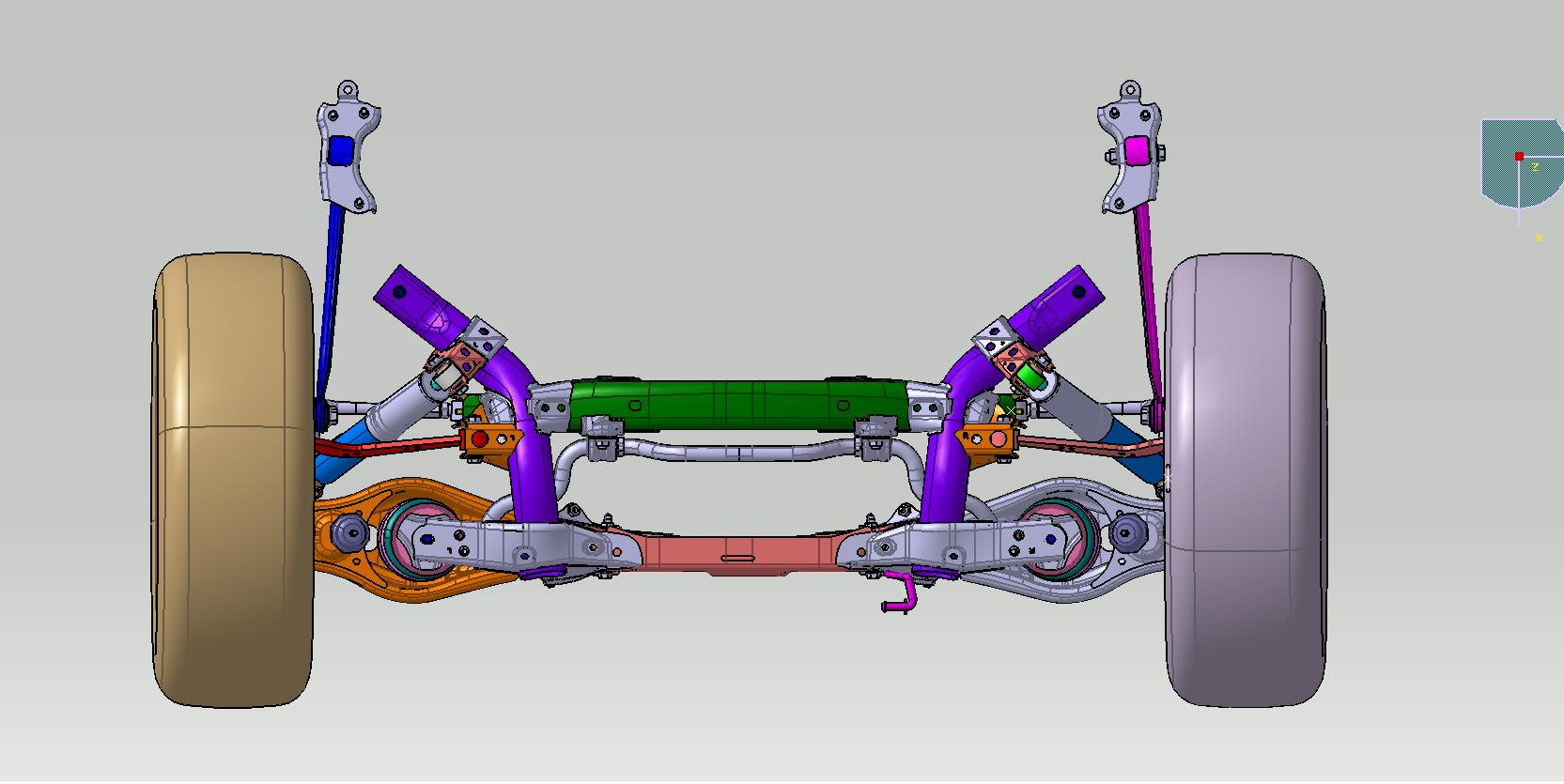 多连杆独立后悬架运动模拟