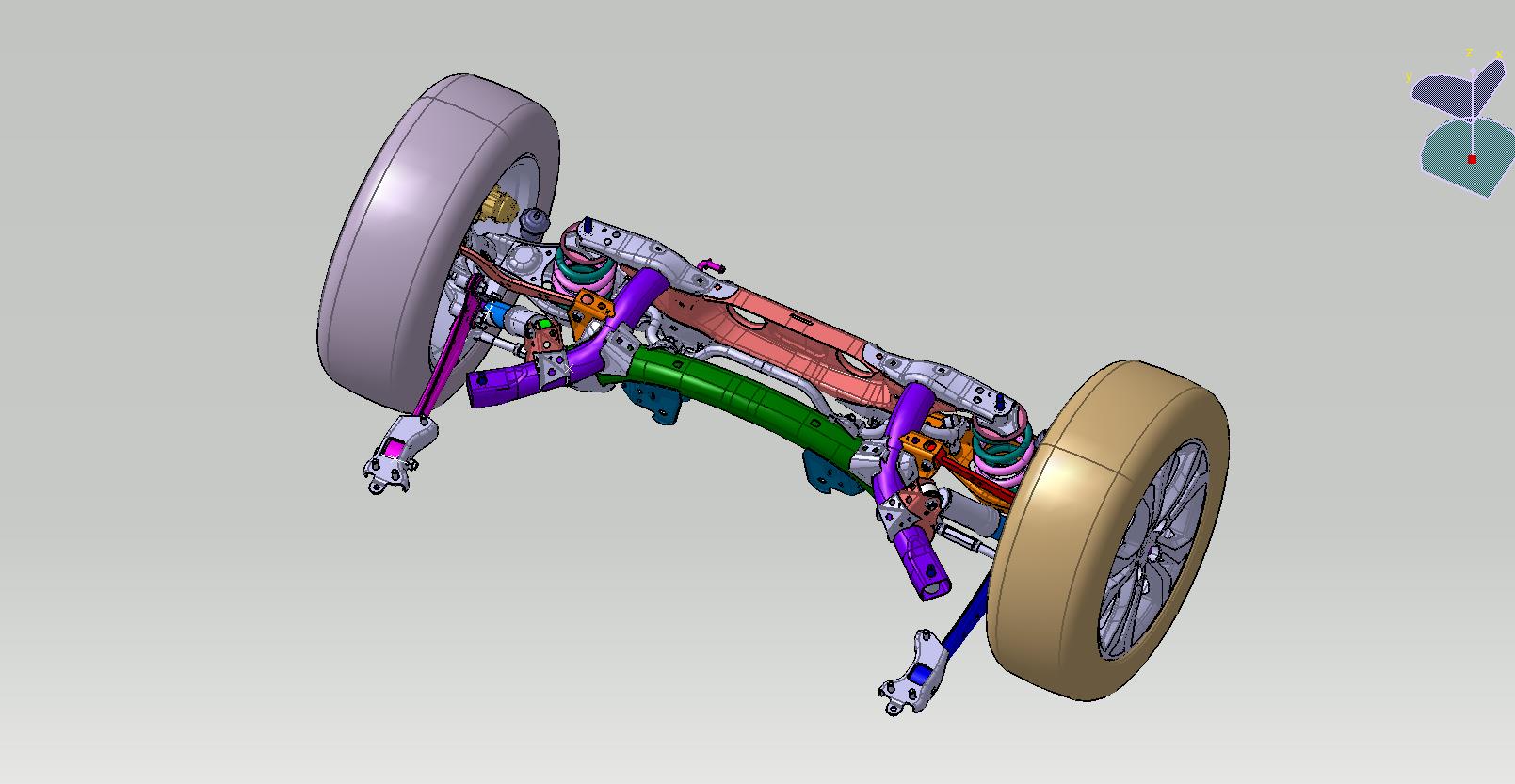 多连杆独立后悬架运动模拟